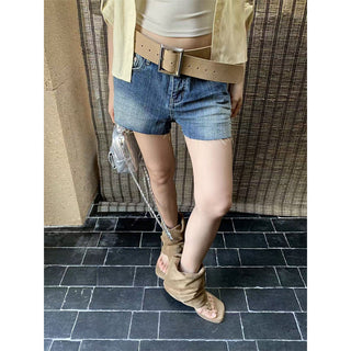 ripped denim shorts