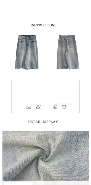 denim mid pants