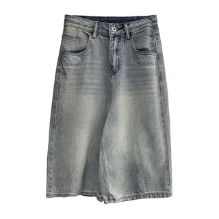 denim mid pants