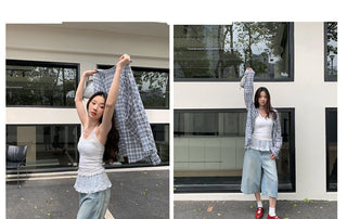 denim mid pants