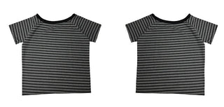 striped shoulder Top