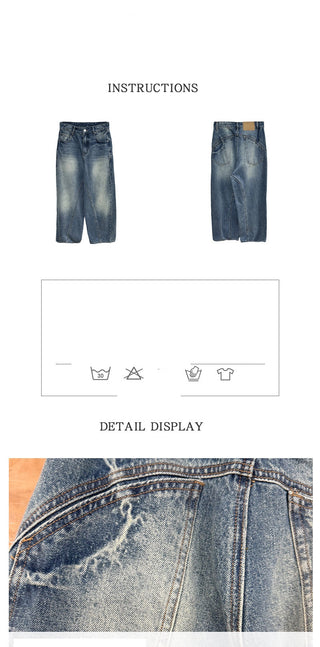 deconstructed wide jeans
