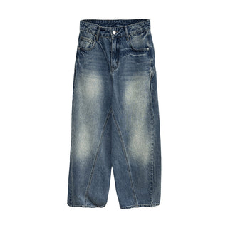 deconstructed wide jeans