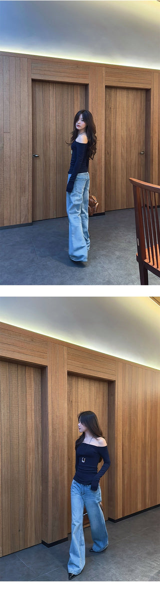 tie-dyed straight jeans