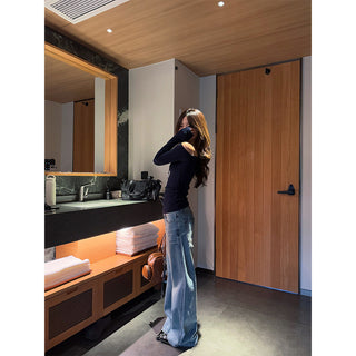 tie-dyed straight jeans