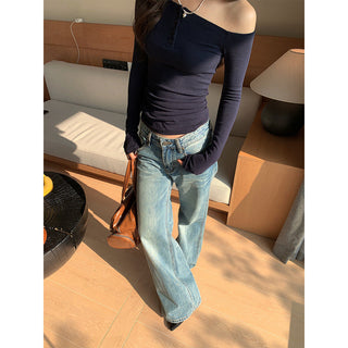 tie-dyed straight jeans