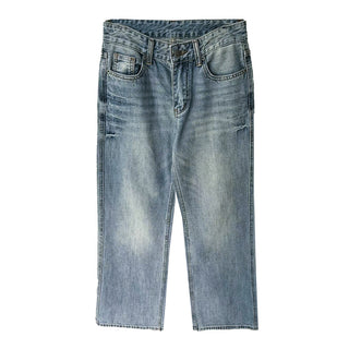 tie-dyed straight jeans