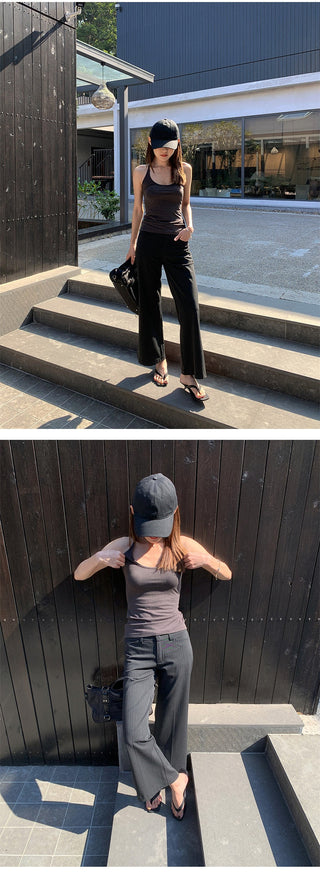 striped suit pants