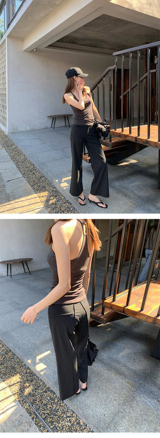striped suit pants
