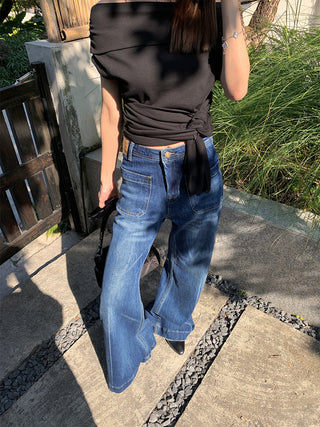 pocket wide jeans