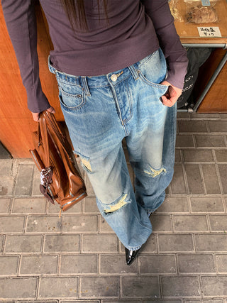 fake belt jeans