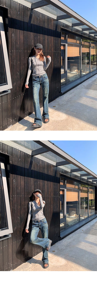 scratch bootcut jeans