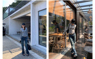 scratch bootcut jeans