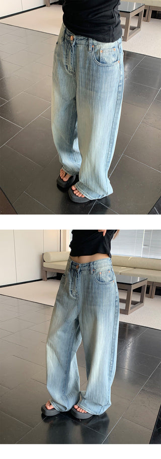 vertical wide jeans