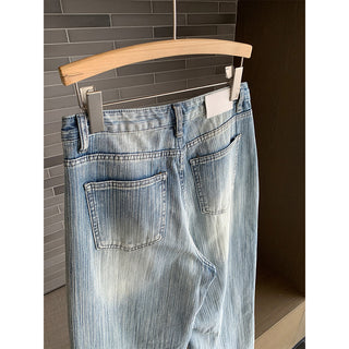 vertical wide jeans
