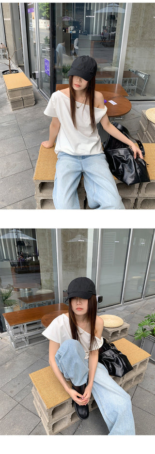 irregular shoulder Top