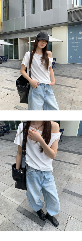 irregular shoulder Top