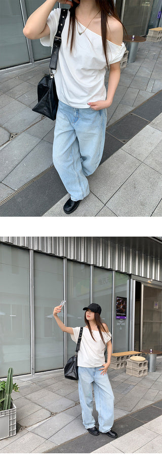 irregular shoulder Top