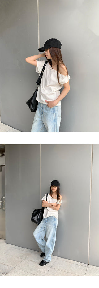 irregular shoulder Top