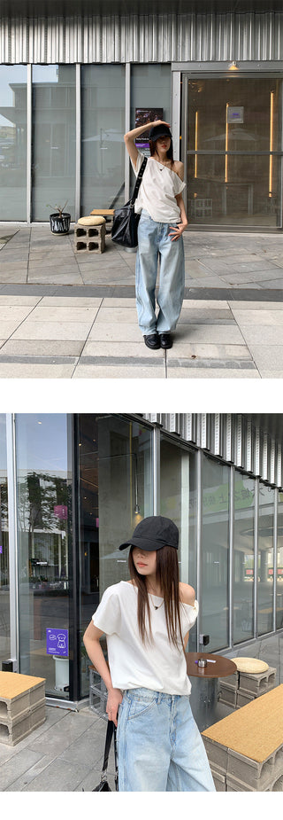 irregular shoulder Top