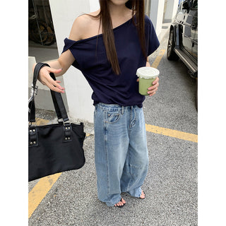 irregular shoulder Top