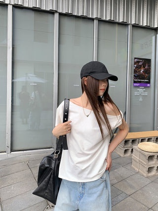 irregular shoulder Top