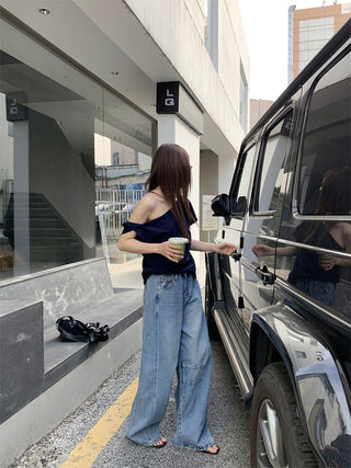 irregular shoulder Top