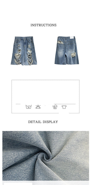 ripped mid pants