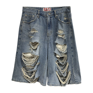 ripped mid pants