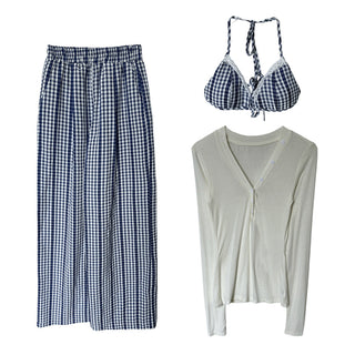 plaid suit set