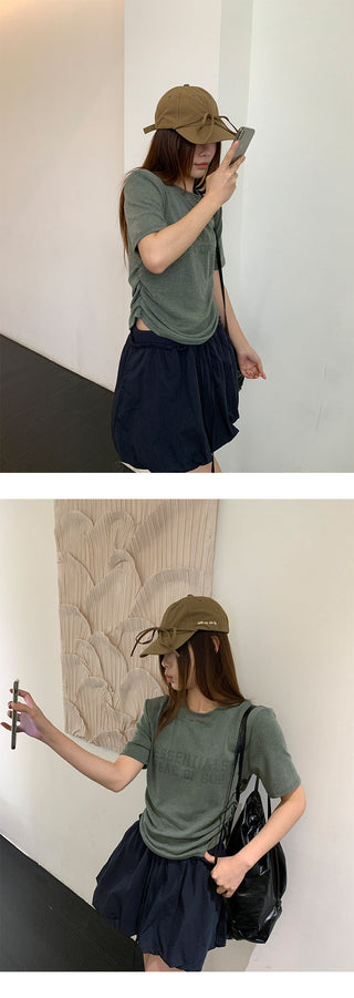 drawstring bud skirt
