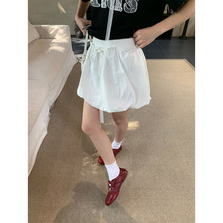 drawstring bud skirt