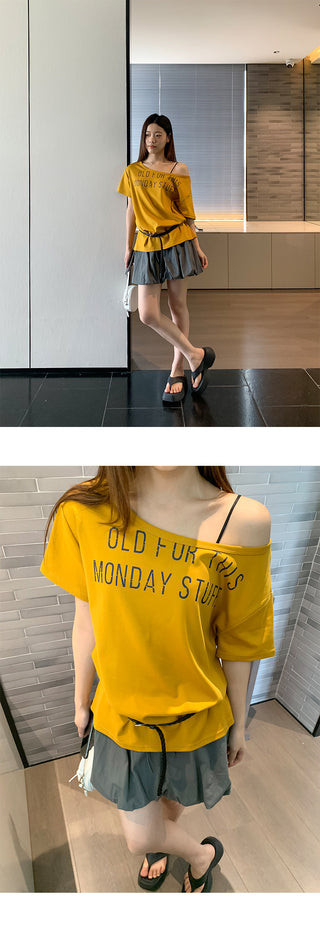 drawstring bud skirt