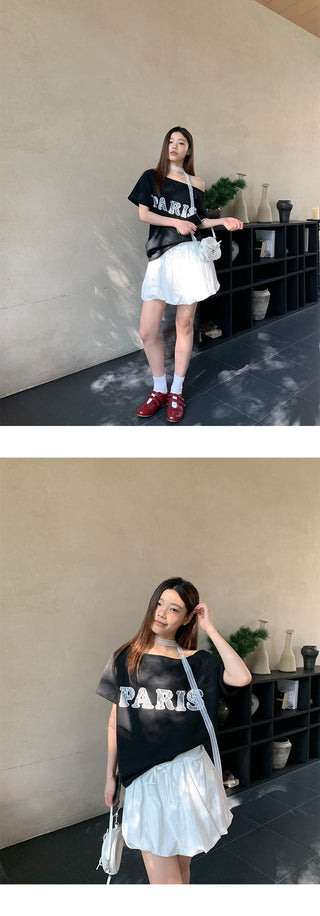 drawstring bud skirt