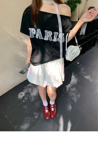 drawstring bud skirt