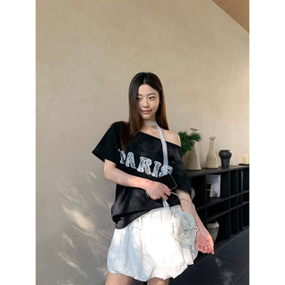 drawstring bud skirt
