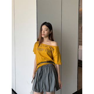 drawstring bud skirt