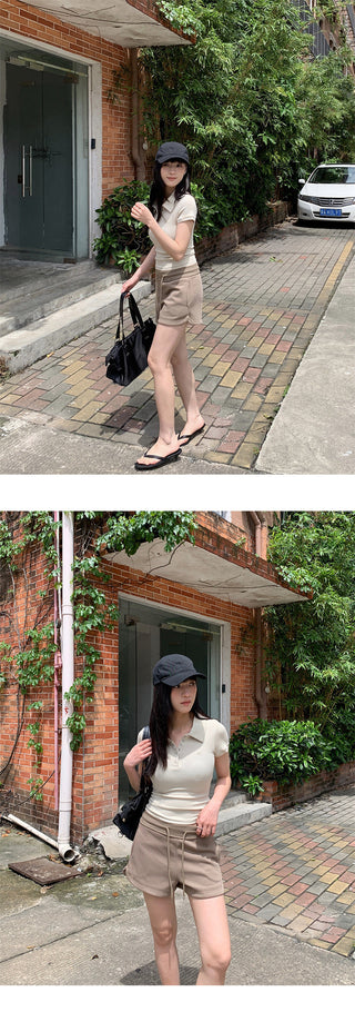 drawstring hot shorts