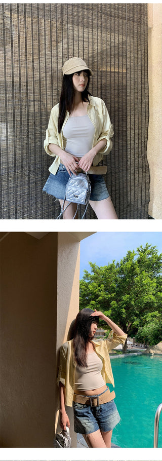 lace-up western shirt