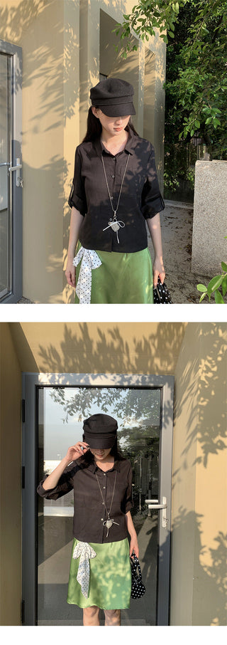 lace-up western shirt