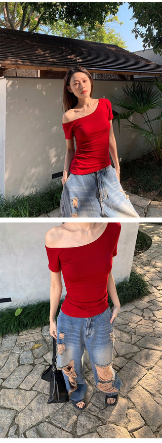 shoulder fashion Top