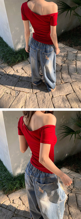 shoulder fashion Top