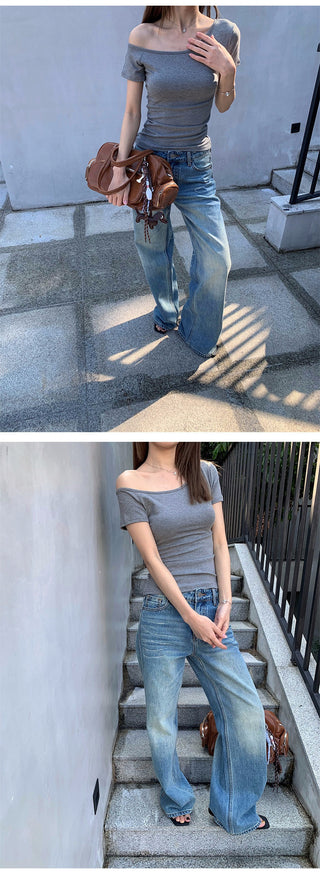 shoulder fashion Top