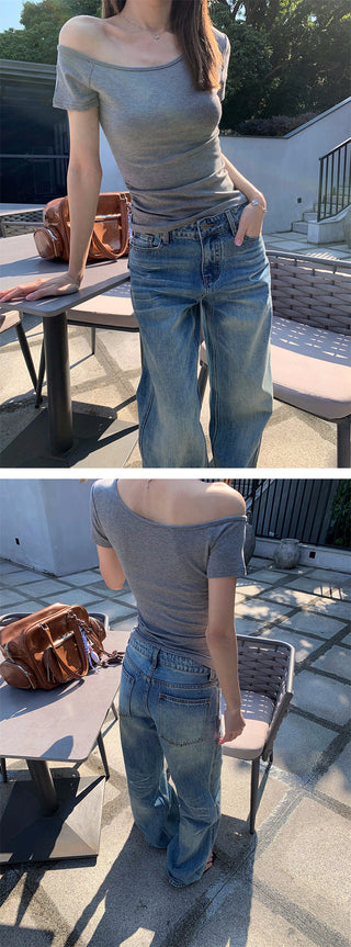 shoulder fashion Top