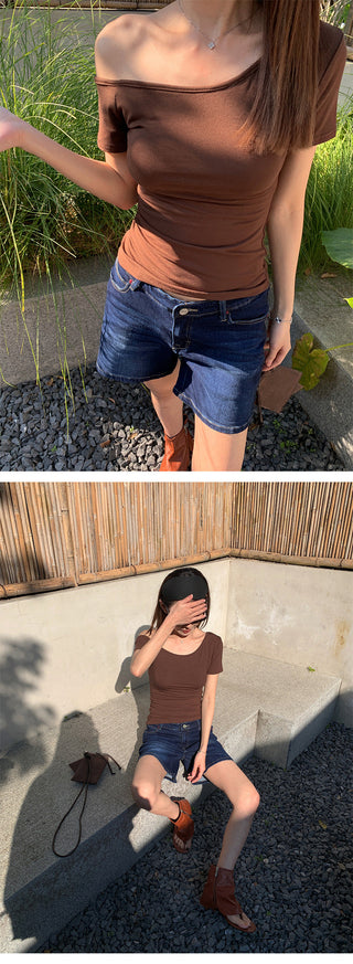 shoulder fashion Top