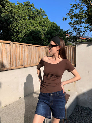 shoulder fashion Top