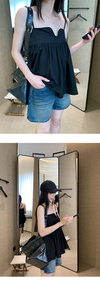 distressed denim shorts