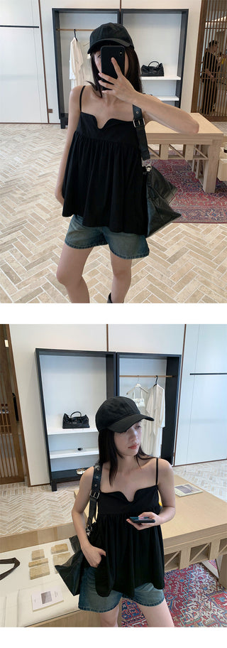 distressed denim shorts