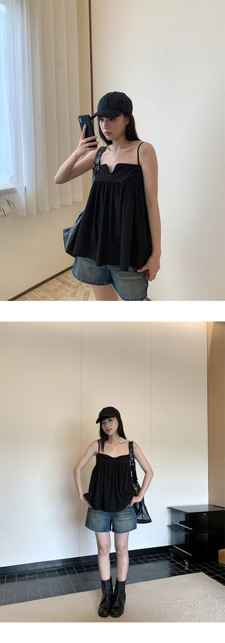 distressed denim shorts