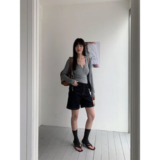 denim shorts